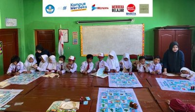 Mahasiswa IIK Bhakti Wiyata Melalui Pendanaan Kementerian Pendidikan, Kebudayaan, Riset dan Teknologi Melaksanakan PKM-Pengabdian Masyarakat Pengembangan Program GEMAYUR (Gemar Makan Sayur) Melalui Permainan Edukatif Petualangan Sayur Pada Anak Di SD